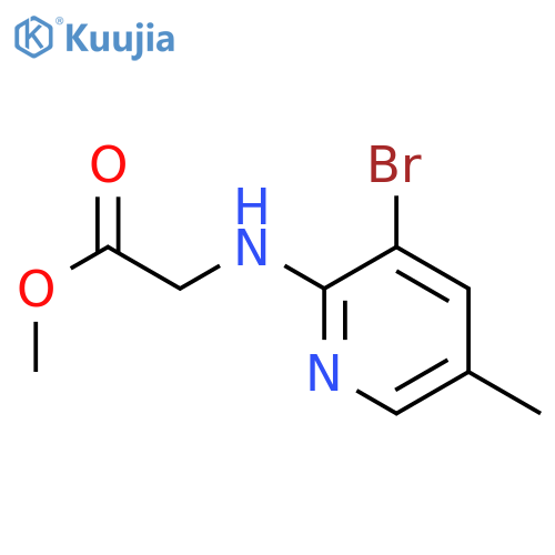 methyl 2-[(3-bromo-5-methylpyridin-2-yl)amino]acetate structure