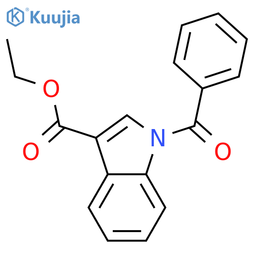 1H-Indole-3-carboxylic acid; N-Benzoyl, Et ester structure