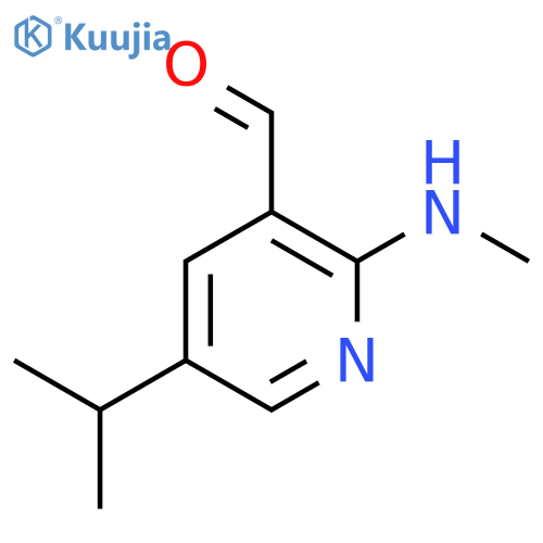 2-(methylamino)-5-(propan-2-yl)pyridine-3-carbaldehyde structure