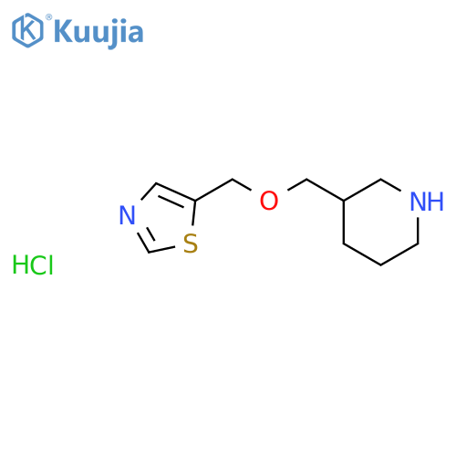 3-(Thiazol-5-ylmethoxymethyl)-piperidine hydrochloride structure