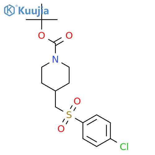 tert-butyl 4-[(4-chlorophenyl)sulfonylmethyl]piperidine-1-carboxylate structure