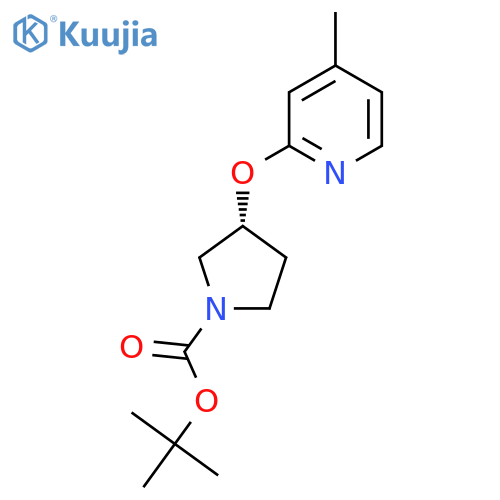 (R)-3-(4-Methyl-pyridin-2-yloxy)-pyrrolidine-1-carboxylic acid tert-butyl ester structure
