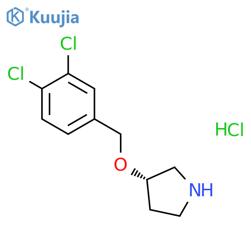 (3S)-3-[(3,4-dichlorophenyl)methoxy]pyrrolidine;hydrochloride structure