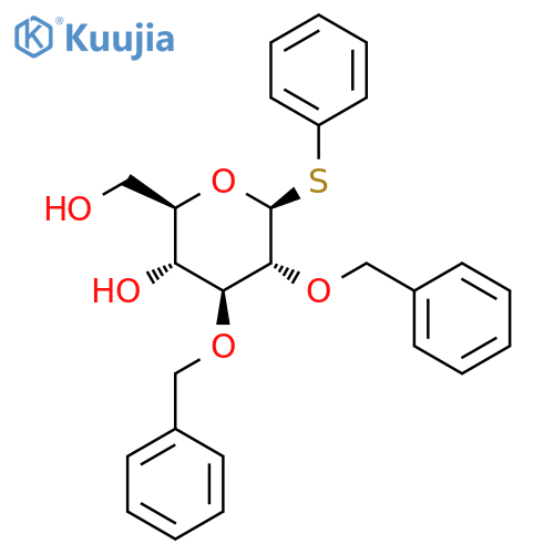 Phenyl 2,3-bis-O-(phenylmethyl)-1-thio-beta-D-glucopyranoside structure