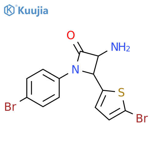 3-Amino-1-(4-bromo-phenyl)-4-(5-bromo-thiophen-2-yl)-azetidin-2-one structure