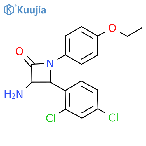 3-Amino-4-(2,4-dichlorophenyl)-1-(4-ethoxyphenyl)-2-azetidinone structure