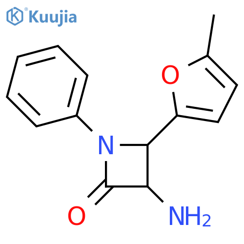 3-Amino-4-(5-methyl-furan-2-yl)-1-phenyl-azetidin-2-one structure