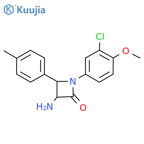 3-Amino-1-(3-chloro-4-methoxyphenyl)-4-(4-methylphenyl)-2-azetidinone structure