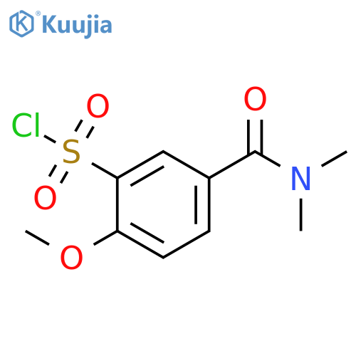 5-(dimethylcarbamoyl)-2-methoxybenzene-1-sulfonyl chloride structure