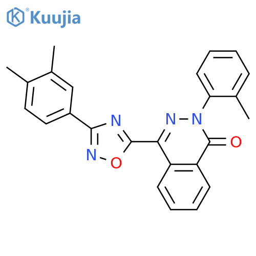 4-[3-(3,4-dimethylphenyl)-1,2,4-oxadiazol-5-yl]-2-(2-methylphenyl)-1,2-dihydrophthalazin-1-one structure