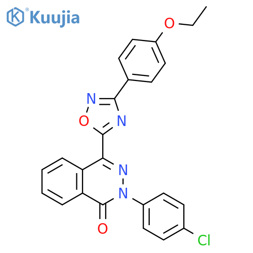 2-(4-chlorophenyl)-4-[3-(4-ethoxyphenyl)-1,2,4-oxadiazol-5-yl]-1,2-dihydrophthalazin-1-one structure