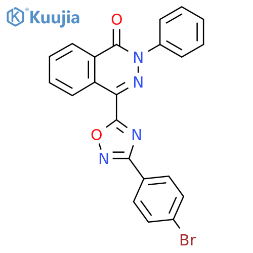 4-[3-(4-bromophenyl)-1,2,4-oxadiazol-5-yl]-2-phenyl-1,2-dihydrophthalazin-1-one structure