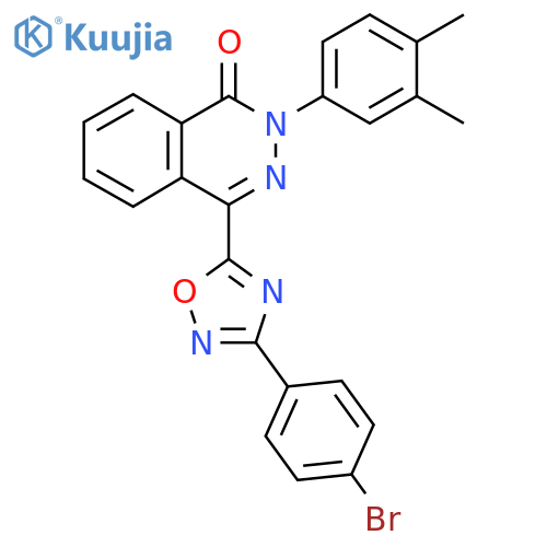 4-[3-(4-bromophenyl)-1,2,4-oxadiazol-5-yl]-2-(3,4-dimethylphenyl)-1,2-dihydrophthalazin-1-one structure