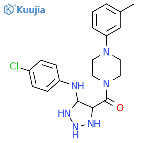 N-(4-chlorophenyl)-4-[4-(3-methylphenyl)piperazine-1-carbonyl]-1H-1,2,3-triazol-5-amine structure