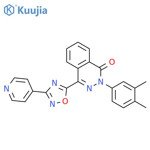 2-(3,4-dimethylphenyl)-4-[3-(pyridin-4-yl)-1,2,4-oxadiazol-5-yl]-1,2-dihydrophthalazin-1-one structure