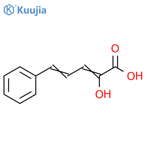 2-hydroxy-5-phenylpenta-2,4-dienoic acid structure