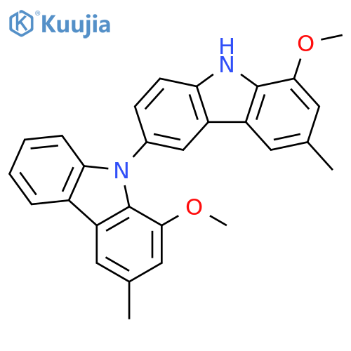 3,9'-Bi-9H-carbazole,1',8-dimethoxy-3',6-dimethyl- structure