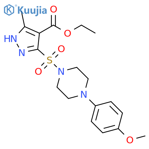ethyl 5-{[4-(4-methoxyphenyl)piperazin-1-yl]sulfonyl}-3-methyl-1H-pyrazole-4-carboxylate structure
