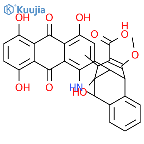 9,8,14-[1]Buten[1]yl[4]ylideneanthra[1,2-b]benz[f]azocine-19-carboxylicacid,5,8,9,14,15,16-hexahydro-1,4,6,17-tetrahydroxy-20-methoxy-18-methyl-5,16-dioxo-,(8S,9R,14S,17R,18R)- (9CI) structure