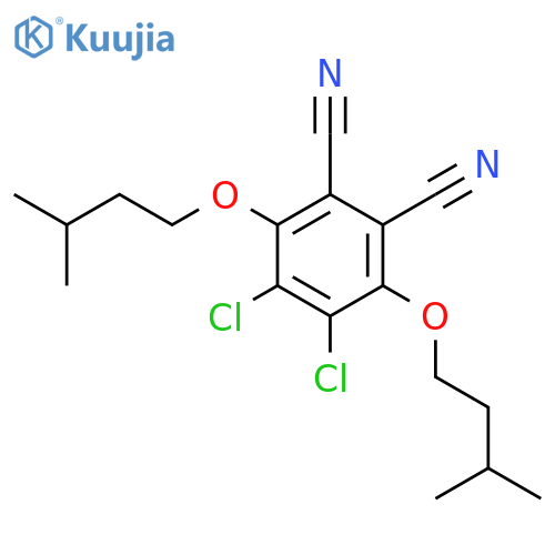 1,2-Benzenedicarbonitrile, 4,5-dichloro-3,6-bis(3-methylbutoxy)- structure