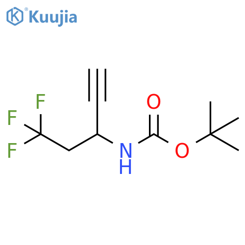 tert-butyl N-(5,5,5-trifluoropent-1-yn-3-yl)carbamate structure