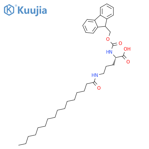 N-alpha-Fmoc-Ndelta-palmitoyl-L-ornithine structure
