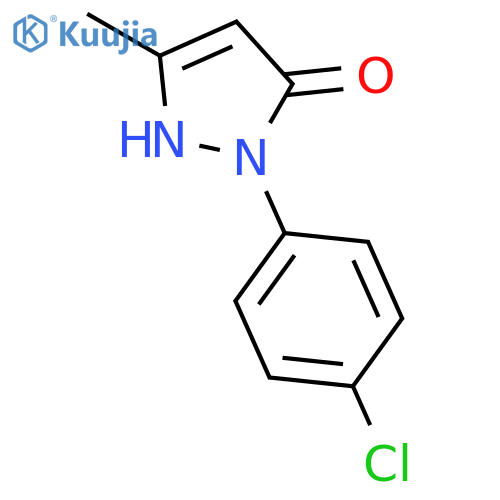 1-(4-chlorophenyl)-3-methyl-4,5-dihydro-1H-pyrazol-5-one structure