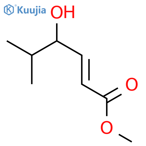 2-Hexenoic acid, 4-hydroxy-5-methyl-, methyl ester, (2E)- structure