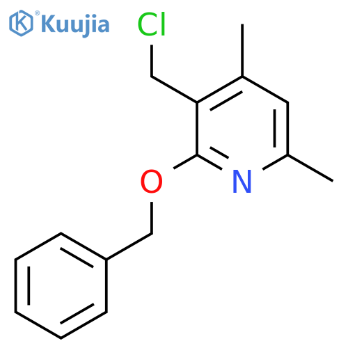 2-(Benzyloxy)-3-(chloromethyl)-4,6-dimethylpyridine structure