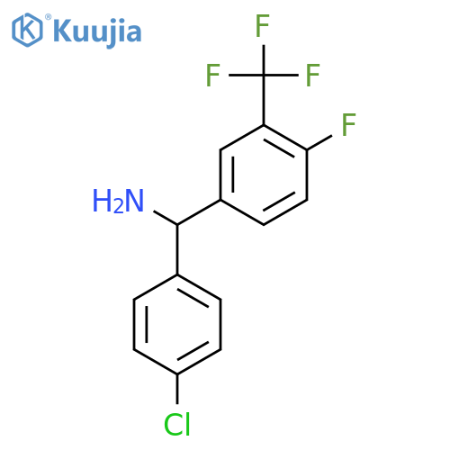 (4-Chlorophenyl)[4-fluoro-3-(trifluoromethyl)phenyl]methanamine structure
