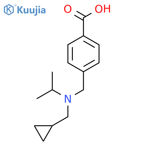 4-{[(Cyclopropylmethyl)(propan-2-yl)amino]methyl}benzoic acid structure
