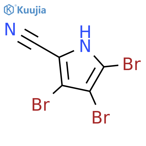 3,4,5-Tribromo-1H-pyrrole-2-carbonitrile structure
