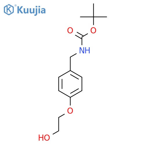 tert-butyl N-{[4-(2-hydroxyethoxy)phenyl]methyl}carbamate structure