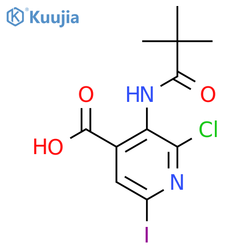 2-Chloro-6-iodo-3-pivalamidoisonicotinic acid structure