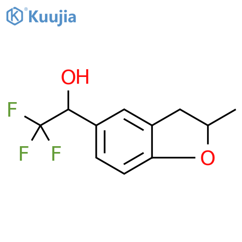 2,2,2-trifluoro-1-(2-methyl-2,3-dihydro-1-benzofuran-5-yl)ethan-1-ol structure