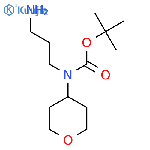 tert-butyl N-(3-aminopropyl)-N-(oxan-4-yl)carbamate structure