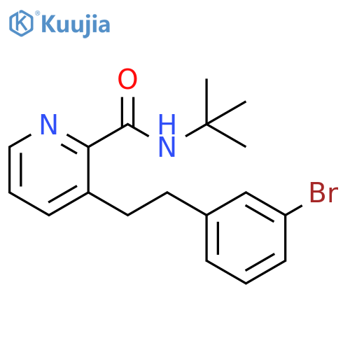 3-2-(3-Bromophenyl)ethyl-N-(1,1-dimethylethyl)-2-pyridinecarboxamide structure