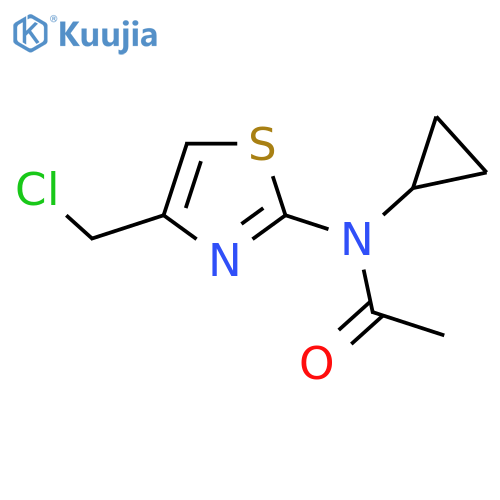 N-[4-(Chloromethyl)-1,3-thiazol-2-yl]-N-cyclopropylacetamide structure