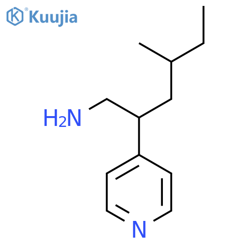 4-Methyl-2-(pyridin-4-yl)hexan-1-amine structure