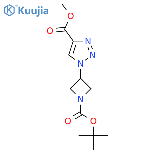 methyl 1-{1-[(tert-butoxy)carbonyl]azetidin-3-yl}-1H-1,2,3-triazole-4-carboxylate structure