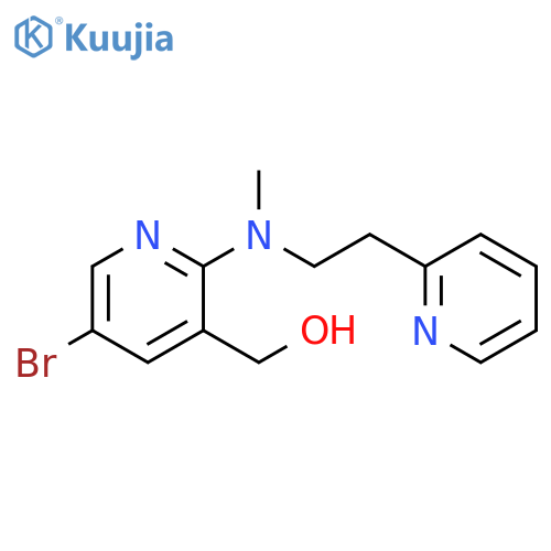 (5-bromo-2-{methyl2-(pyridin-2-yl)ethylamino}pyridin-3-yl)methanol structure