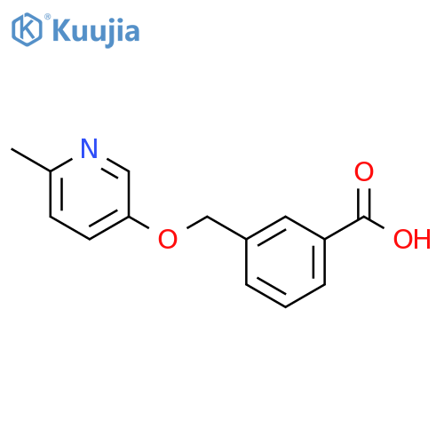 3-{(6-methylpyridin-3-yl)oxymethyl}benzoic acid structure