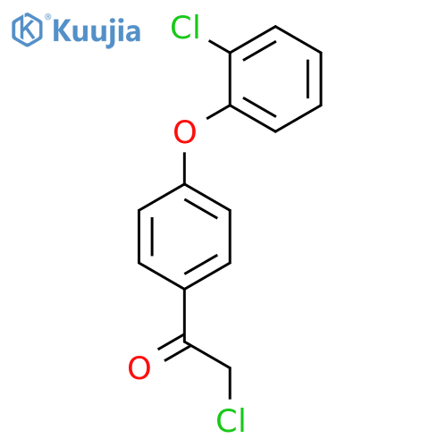 Ethanone, 2-chloro-1-[4-(2-chlorophenoxy)phenyl]- structure