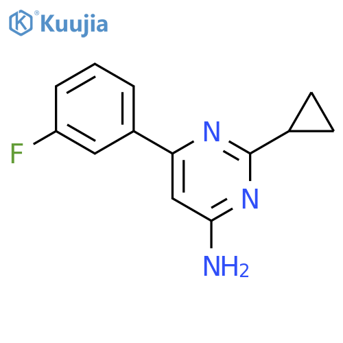 2-cyclopropyl-6-(3-fluorophenyl)pyrimidin-4-amine structure