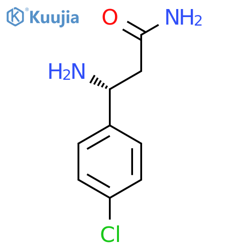 (3R)-3-amino-3-(4-chlorophenyl)propanamide structure
