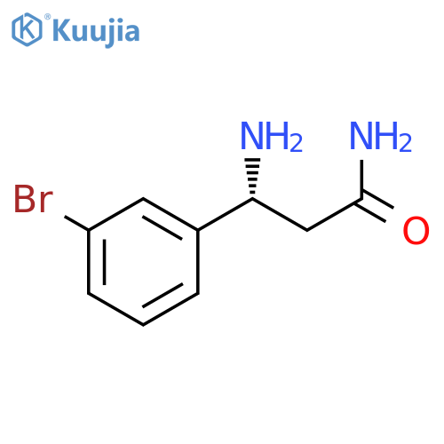 (3R)-3-amino-3-(3-bromophenyl)propanamide structure