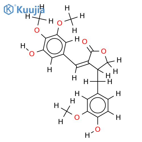 (7E)-4',5-dihydroxy-3,3',4-trimethoxylign-7-en-9,9'-olide structure