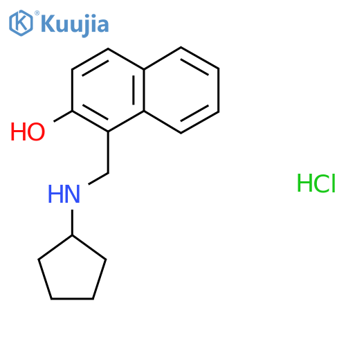 1-[(cyclopentylamino)methyl]naphthalen-2-ol;hydrochloride structure