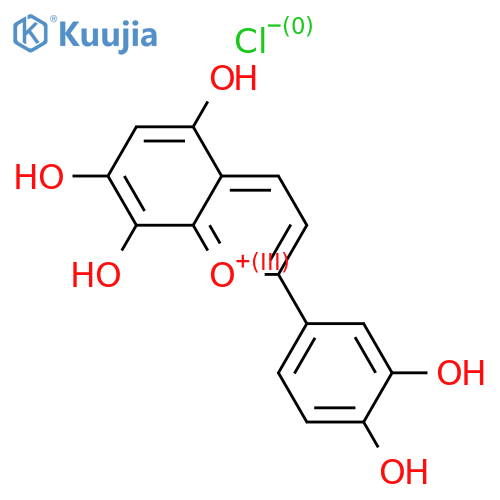 3',4',5,7,8-Pentahydroxyflavylium(1+); Chloride structure