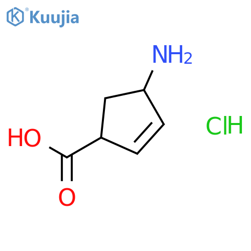 (1R,4S)-4-aminocyclopent-2-ene-1-carboxylic acid hydrochloride structure
